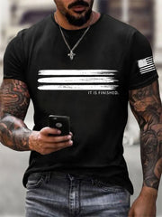 Men's It Is Finished Printed Casual T-shirt