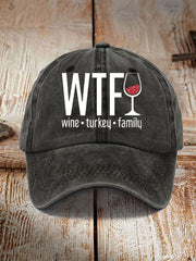 Unisex Wine Turkey Family Print Hat