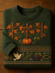 Women's Autumn Cross Print Casual Top