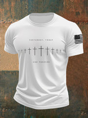 Men's Yesterday Today And Forever Cross Short-sleeved T-shirt