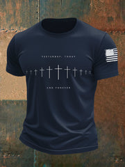 Men's Yesterday Today And Forever Cross Short-sleeved T-shirt