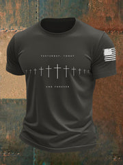 Men's Yesterday Today And Forever Cross Short-sleeved T-shirt