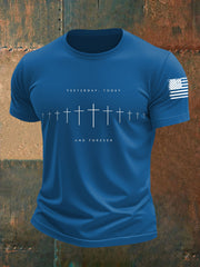 Men's Yesterday Today And Forever Cross Short-sleeved T-shirt