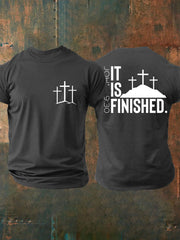 Men's It Is Finished Printed Casual T-shirt