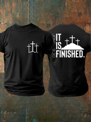 Men's It Is Finished Printed Casual T-shirt