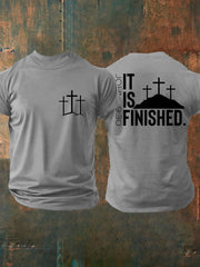 Men's It Is Finished Printed Casual T-shirt