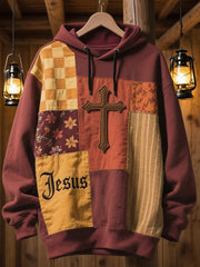 Women's Faith Cross Autumn Maple Leaf Art Sweatshirt