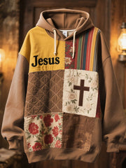 Women's Faith Cross Autumn Maple Leaf Art Sweatshirt