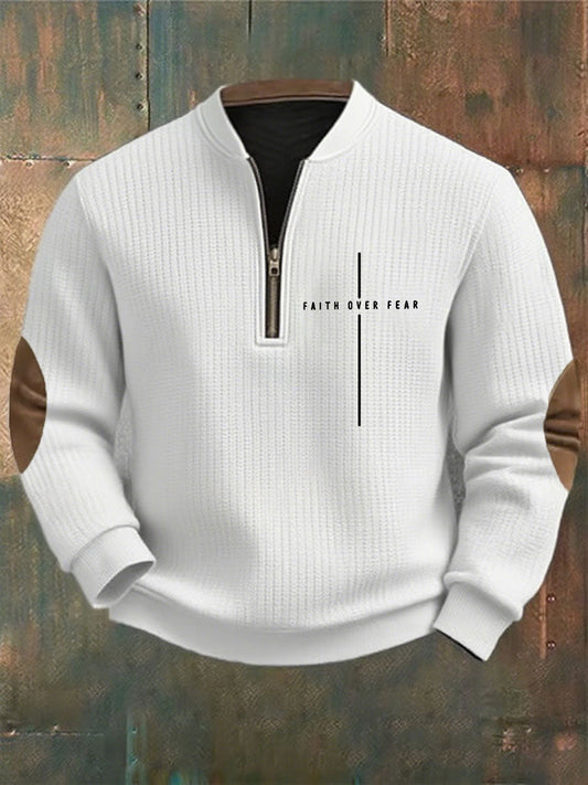 Men's Faith Over Fear Printed Sweatshirt