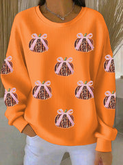 Women's Thanksgiving Pumpkins Art Print Casual Top