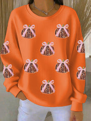 Women's Thanksgiving Pumpkins Art Print Casual Top