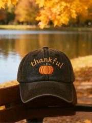 Unisex Thankfui Pumpkin Print Hat