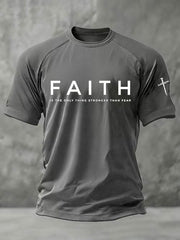 Men's Faith Print Casual T-shirt