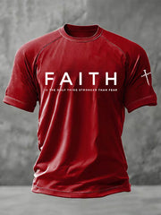 Men's Faith Print Casual T-shirt