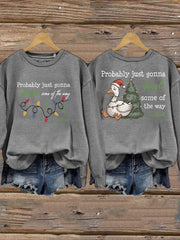 Women's Probably Just Gonna Jingle Some Of The Way I'm Tired Print Sweatshirt