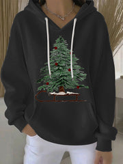 Women's Christmas Print Casual Hoodie