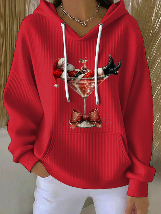 Women's Santa Claus Printed Hoodie