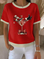 Women's Santa Claus Printed Sweater