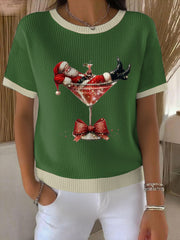Women's Santa Claus Printed Sweater