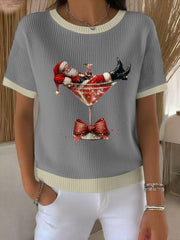 Women's Santa Claus Printed Sweater