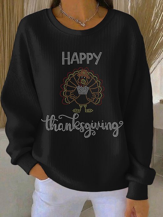 Women's Thanksgiving Print Casual Sweatshirt
