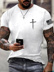 Men's Jesus The Way The Truth The Life John 14:6 Christian Cross Short Sleeve T-shirt