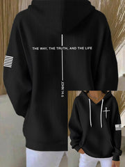 Women's Jesus The Way The Truth The Life Cross Hoodie