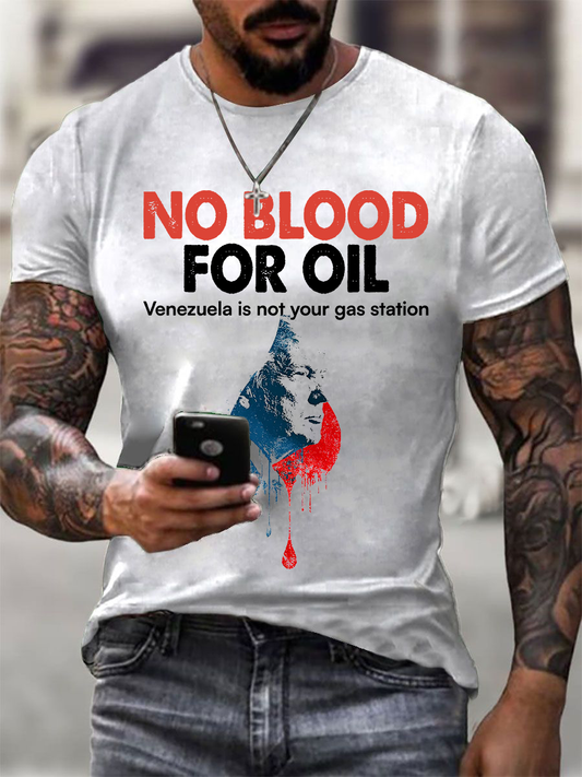 Men's No Blood For Oil Short-sleeved T-shirt