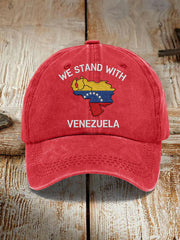 Unisex We Stand With Venezuela Print Hat