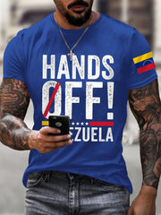 Men's Hands Off Venezuela Print Tee
