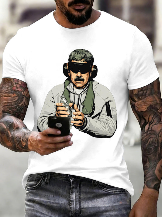 Men's imitation cotton short-sleeved T-shirt