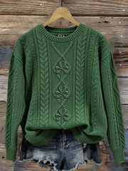 Women's St. Patrick's Day Shamrock Crew Neck Sweater