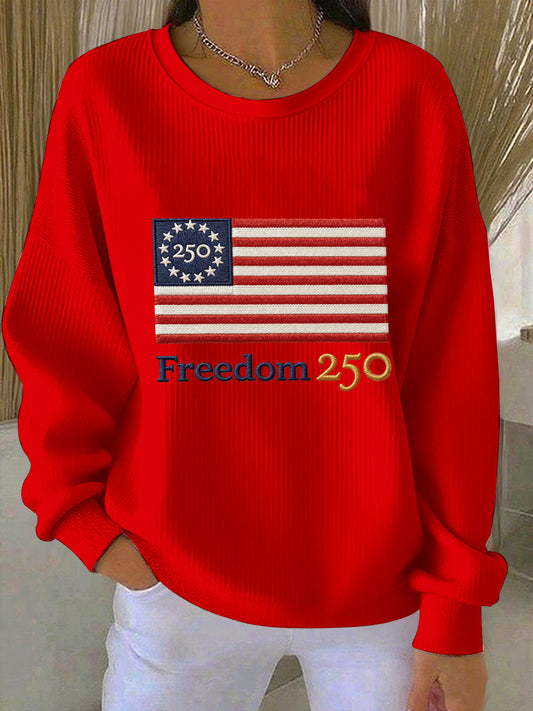 Women's Freedom 250th Anniversary Embroidered Sweatshirt