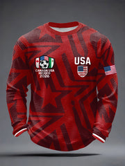 Men's USA Soccer Supporter Waffle Long Sleeve T-Shirt
