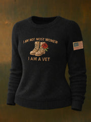 Women's I am not most girls I am a veteran tops