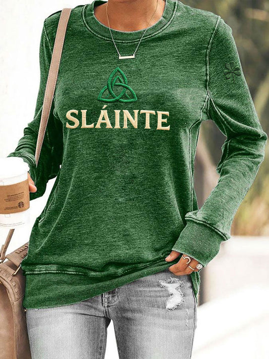 Women's St. Patrick's Day Printed Casual Sweatshirt