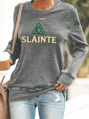 Women's St. Patrick's Day Printed Casual Sweatshirt