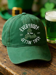 Unisex Funny Everybody In The Pub Gettin' Tipsy Shamrock Print Hat