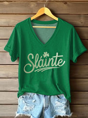 Women's St. Patrick's Day Printed Casual T-Shirt