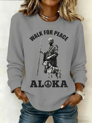 Women's Walk For Peace Art Print Sweatshirt