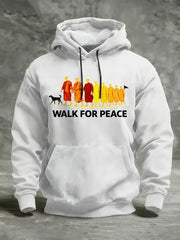 Men's Walk For Peace Printed Hoodie
