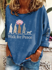 Women's Walk For Peace Print sweatshirt