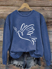 Women's Walk For Peace Print Sweatshirt