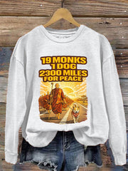 Women's Walk For Peace Print Sweatshirt
