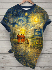 Women's Walk For Peace Print short-sleeved T-shirt