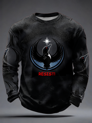 Men's The Loon Platoon Rebel Alliance Resist Printed Waffle Long Sleeve T-Shirt