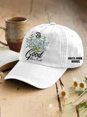 Unisex Be Pretti Good Forget-Me-Not Flower Print Stand With Minnesota Abolish Ice Resist Hat