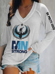 Women's Minnesota Strong Be Pretti Good V-Neck T-Shirt