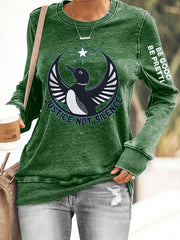 Women's Justice Not Silence Be Good Be Pretti Anti ICE Sweatshirt