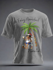Unisex Christmas Puerto Rico Printed T-shirt